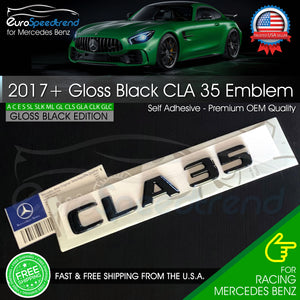CLA35 Emblem AMG Gloss Black Trunk Rear Badge fit Mercedes Benz 2017+ OEM CLA