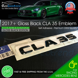 CLA35 Emblem AMG Gloss Black Trunk Rear Badge fit Mercedes Benz 2017+ OEM CLA