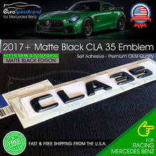 Load image into Gallery viewer, AMG CLA 35 Matte Black Emblem Trunk Rear Badge fit Mercedes Benz 2017+ OEM CLA
