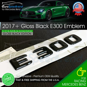AMG E300 Letter Emblem Gloss Black Trunk Rear Mercedes Benz 2017+ OEM W213