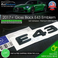 Load image into Gallery viewer, AMG E 43 Letter Emblem Gloss Black Trunk Rear Badge Mercedes Benz 2017+ OEM E43
