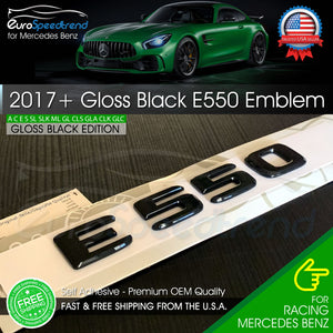AMG E550 Letter Emblem Gloss Black Trunk Rear Mercedes Benz W212 2017+ OEM W213