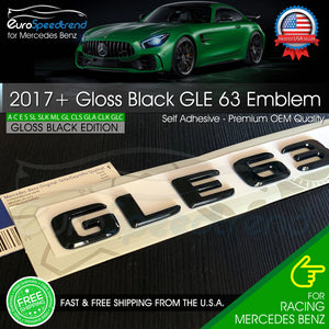GLE 63 Emblem AMG Gloss Black Trunk Rear Badge fit Mercedes Benz 2020+ OEM GLE