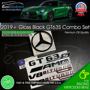 GT63S AMG Star Emblem V8 BiTurbo 4Matic+ Combo Set Badge Mercedes Benz X290 OE