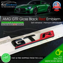 Load image into Gallery viewer, AMG GTR GT R Emblem Gloss Black Red 3D Trunk Rear Badge for Mercedes Benz OE
