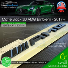 Load image into Gallery viewer, AMG Emblem Trunk OEM Matte Black 3D Rear Badge Mercedes Benz C E S SL SLK 2017+
