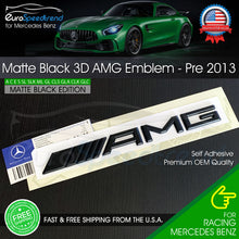 Load image into Gallery viewer, AMG Emblem Trunk OEM Matte Black 3D Rear Badge Mercedes Benz C E S SL SLK Logo
