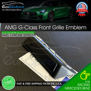 G63 G65 AMG Front Grille Emblem Mercedes Benz Radiator Chrome Badge G GLE GLS OE