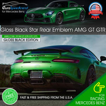 Load image into Gallery viewer, AMG GTR GTC Gloss Black Star Trunk Emblem Rear Lid Logo Badge Mercedes GTS GT OE
