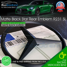 Load image into Gallery viewer, R231 Matte Black Star Trunk Emblem SL AMG Rear Lid Logo Badge Mercedes-Benz OE
