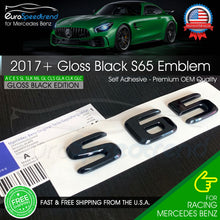 Load image into Gallery viewer, AMG S 65 Letter Emblem Gloss Black Trunk Rear Badge S65 Mercedes Benz 2017+ OE
