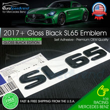 Load image into Gallery viewer, AMG SL65 Letter Emblem Gloss Black Trunk Rear Badge Mercedes Benz 2017+ OEM SL
