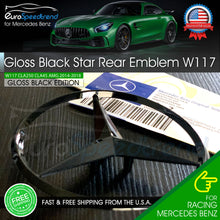 Load image into Gallery viewer, CLA W117 Gloss Black Star Trunk Emblem Mercedes AMG CLA 45 250 Rear Logo Badge
