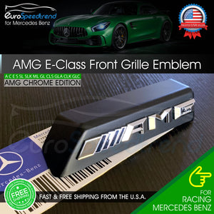 AMG Front Grille Emblem E63 E43 Mercedes Benz Radiator Chrome Badge W213 2016 OE