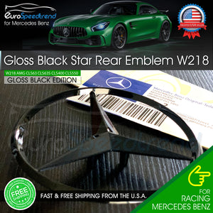 W218 CLS63 Gloss Black Star Trunk Emblem Mercedes AMG CLS 63 550 Rear Logo Badge