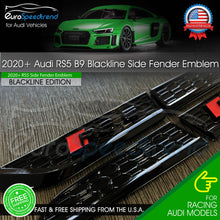 Load image into Gallery viewer, Audi RS5 Blackline Side Fender Emblem 3D Badge RS5 S5 B9 Facelifted OE 4PC Black
