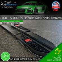 Load image into Gallery viewer, Audi S5 Blackline Side Fender Emblem 3D Badges A5 S5 B9 Facelifted OE 4PC Black
