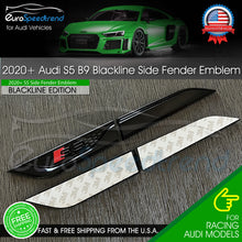 Load image into Gallery viewer, Audi S5 Blackline Side Fender Emblem 3D Badges A5 S5 B9 Facelifted OE 4PC Black
