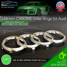Load image into Gallery viewer, Audi Rings Front Grille 248mm Hood Emblem Chrome Badge B9.5 A4 A5 TT 2020+
