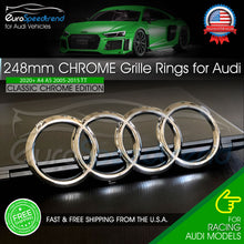 Load image into Gallery viewer, Audi Rings Front Grille 248mm Hood Emblem Chrome Badge B9.5 A4 A5 TT 2020+
