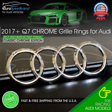 Load image into Gallery viewer, Audi Q7 Front Grille Chrome Rings Emblem 2017 - 2023 4M0-853-605-2ZZ 316MM OE
