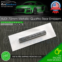 Load image into Gallery viewer, Audi Quattro 70mm Emblem Metallic Rear Liftgate Trunk Badge OEM A3 A4 A5 A6 Q5
