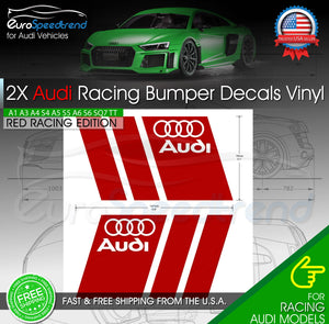 AUDI Vinyl Decal Bumper Trunk Lid Badge Racing Logo Emblem A1 A3 A4 S4 A5 S6 A6