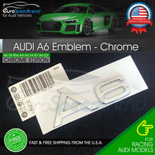 Load image into Gallery viewer, Audi A6 Chrome Emblem 3D Rear Trunk Lid Badge OEM S Line Logo Nameplate
