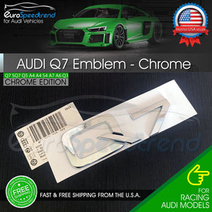 Audi Q7 Chrome Emblem 3D Trunk Logo Badge Rear Tailgate Lid Nameplate SQ7