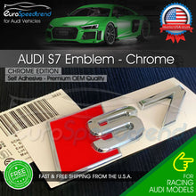 Load image into Gallery viewer, Audi S7 Chrome Emblem 3D Rear Trunk Lid Badge OEM S Line Logo Nameplate A7
