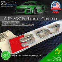 Load image into Gallery viewer, Audi SQ7 Chrome Emblem 3D Trunk Logo Badge Rear Tailgate Lid Nameplate Q7
