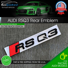 Load image into Gallery viewer, Audi RSQ3 Gloss Black Emblem 3D Trunk Logo Badge Rear Tailgate OEM Nameplate SQ3
