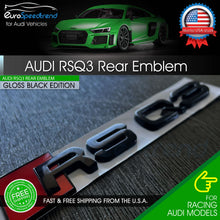 Load image into Gallery viewer, Audi RSQ3 Gloss Black Emblem 3D Trunk Logo Badge Rear Tailgate OEM Nameplate SQ3
