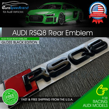 Load image into Gallery viewer, Audi RSQ8 Gloss Black Emblem 3D Trunk Logo Badge Rear Tailgate OEM Nameplate SQ8
