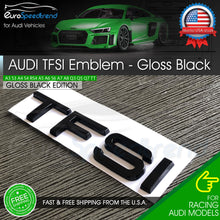 Load image into Gallery viewer, Audi TFSI Gloss Black Emblem 3D Rear Trunk Lid Badge OE S Line A3 A4 A5 A6 Q3 Q5
