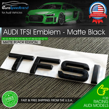 Load image into Gallery viewer, Audi TFSI Matte Black Emblem 3D Rear Trunk Lid Badge OEM SLine A3 A4 A5 A6 Q3 Q5
