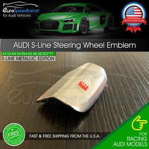 Audi S-Line Steering Wheel Emblem Sport Badge A3 A4 A6 Q3 Q5 Q7 S Line Metallic