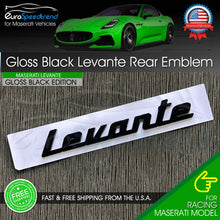 Load image into Gallery viewer, Maserati Levante Gloss Black Emblem 3D Trunk Logo Badge Nameplate OEM GT Modena
